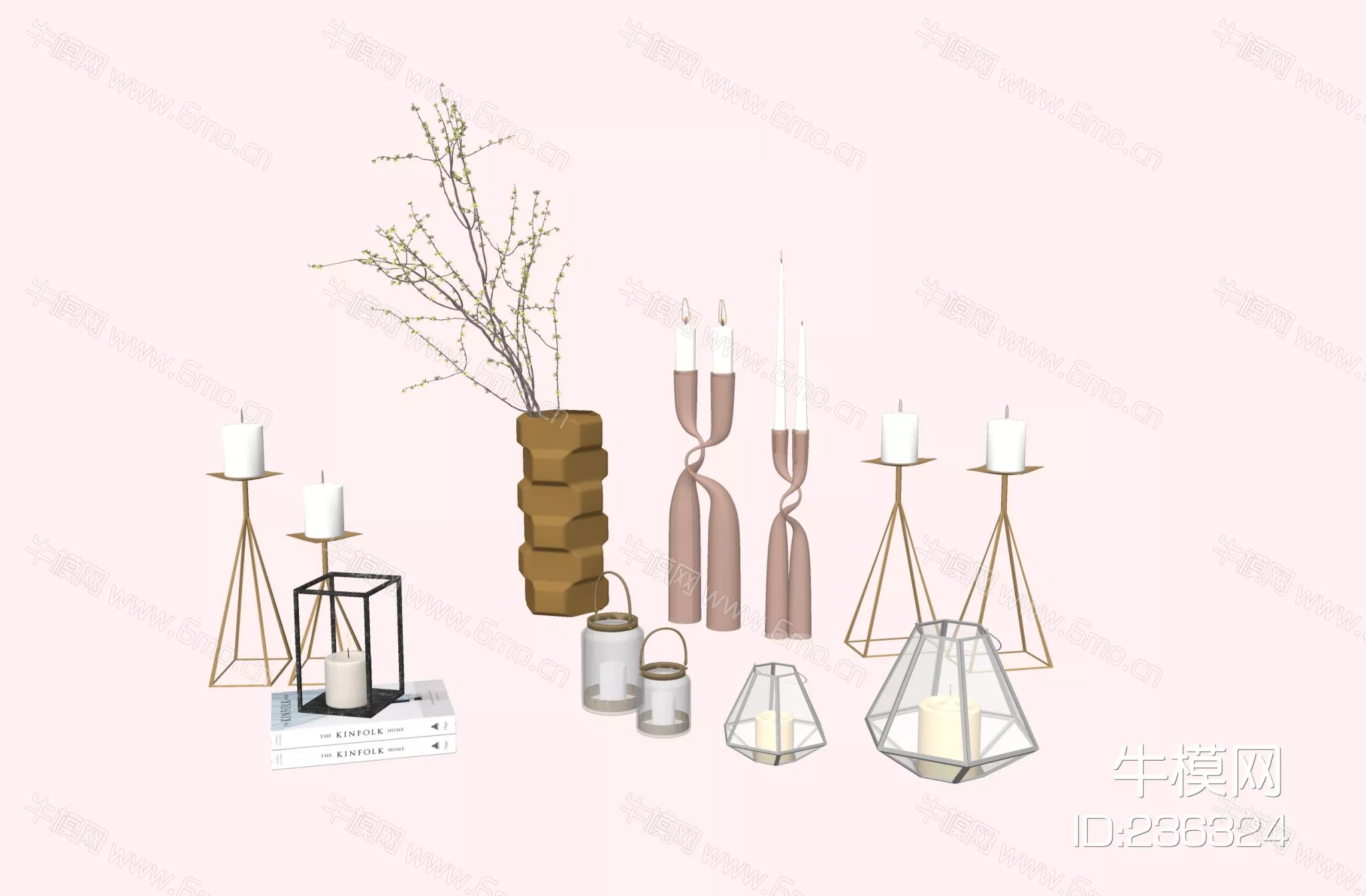 MODERN CANDLE LAMP - SKETCHUP 3D MODEL - ENSCAPE - 236324