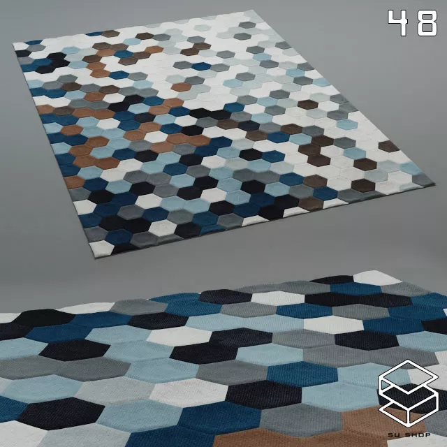 MODERN CARPET - SKETCHUP 3D MODEL - VRAY OR ENSCAPE - ID02644