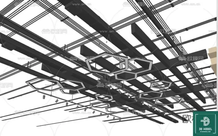 MODERN CEILING DETAIL - SKETCHUP 3D MODEL - VRAY OR ENSCAPE - ID02908