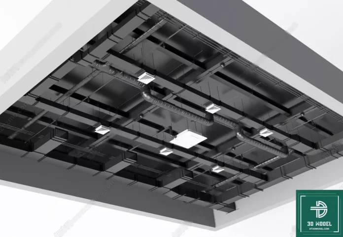 MODERN CEILING DETAIL - SKETCHUP 3D MODEL - VRAY OR ENSCAPE - ID02916