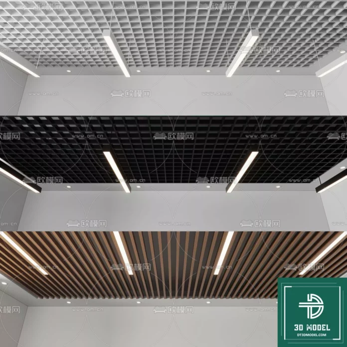 MODERN CEILING DETAIL - SKETCHUP 3D MODEL - VRAY OR ENSCAPE - ID02921