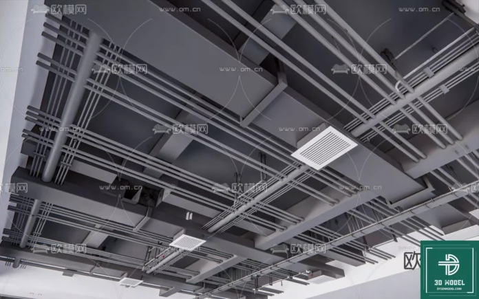 MODERN CEILING DETAIL - SKETCHUP 3D MODEL - VRAY OR ENSCAPE - ID02930