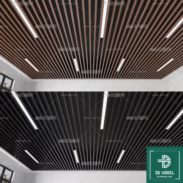 MODERN CEILING DETAIL - SKETCHUP 3D MODEL - VRAY OR ENSCAPE - ID02972