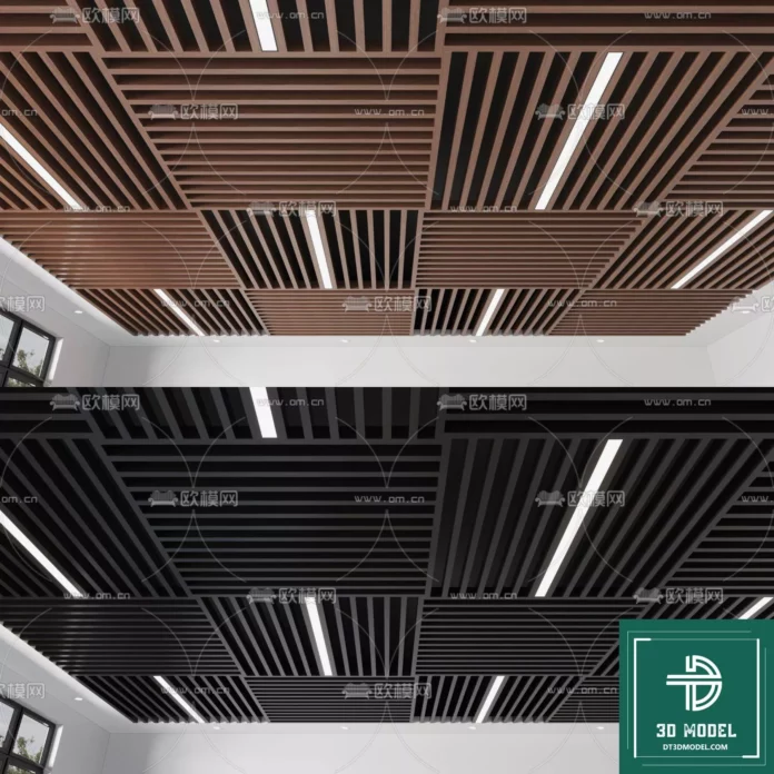 MODERN CEILING DETAIL - SKETCHUP 3D MODEL - VRAY OR ENSCAPE - ID02973