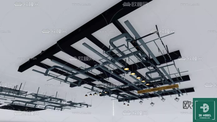 MODERN CEILING DETAIL - SKETCHUP 3D MODEL - VRAY OR ENSCAPE - ID02981