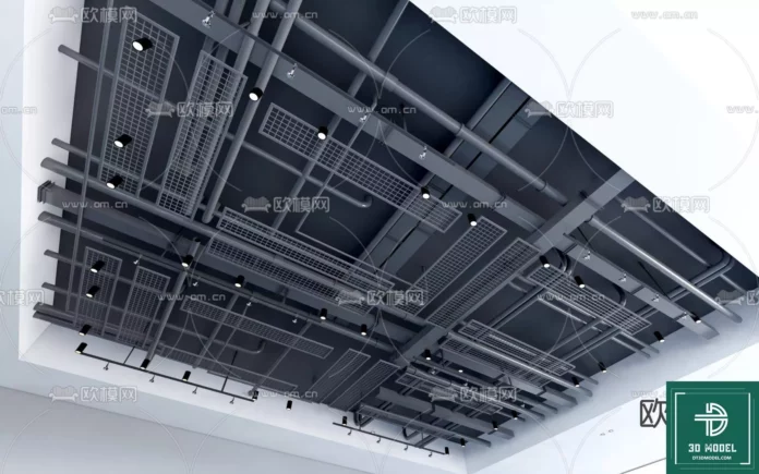 MODERN CEILING DETAIL - SKETCHUP 3D MODEL - VRAY OR ENSCAPE - ID03019