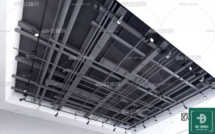 MODERN CEILING DETAIL - SKETCHUP 3D MODEL - VRAY OR ENSCAPE - ID03033