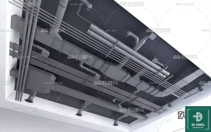 MODERN CEILING DETAIL - SKETCHUP 3D MODEL - VRAY OR ENSCAPE - ID03036
