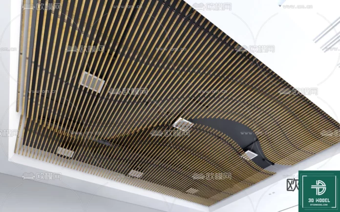 MODERN CEILING DETAIL - SKETCHUP 3D MODEL - VRAY OR ENSCAPE - ID03040