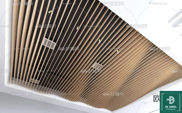 MODERN CEILING DETAIL - SKETCHUP 3D MODEL - VRAY OR ENSCAPE - ID03041