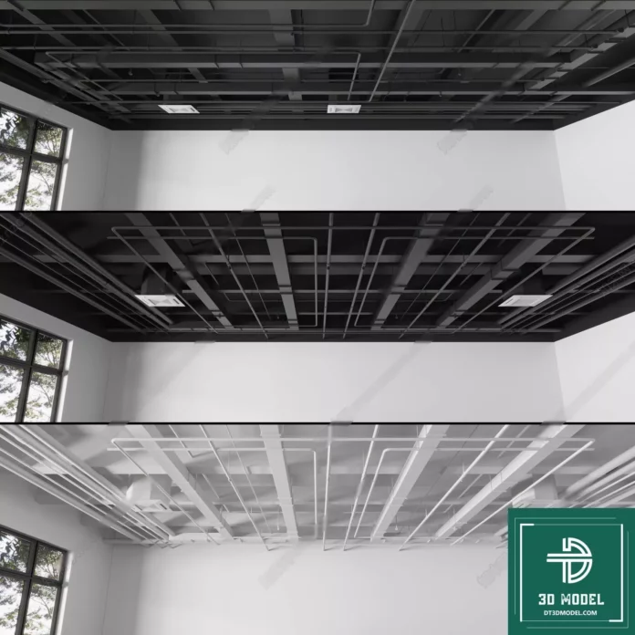 MODERN CEILING DETAIL - SKETCHUP 3D MODEL - VRAY OR ENSCAPE - ID03062