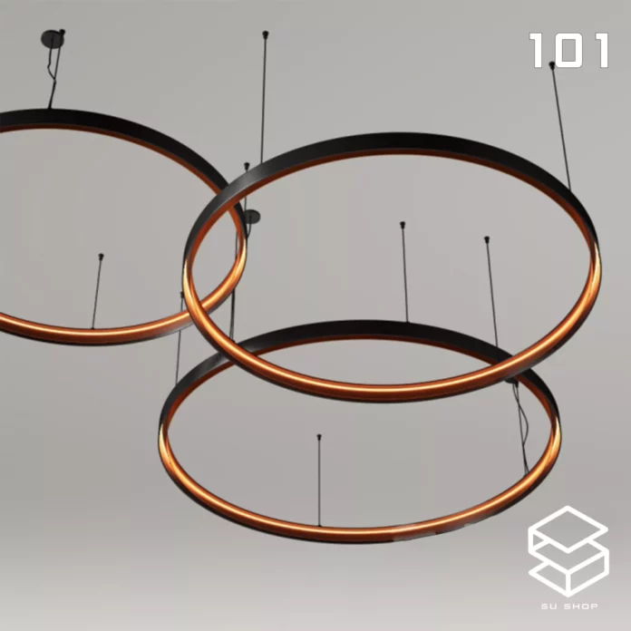 MODERN CEILING LIGHT - SKETCHUP 3D MODEL - VRAY OR ENSCAPE - ID03069