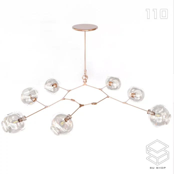 MODERN CEILING LIGHT - SKETCHUP 3D MODEL - VRAY OR ENSCAPE - ID03079