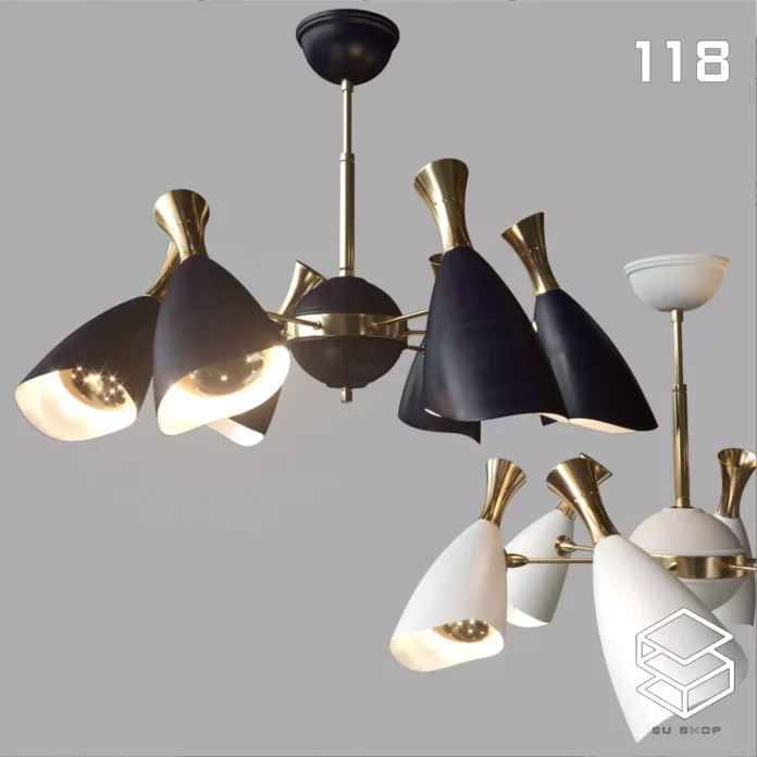 MODERN CEILING LIGHT - SKETCHUP 3D MODEL - VRAY OR ENSCAPE - ID03087