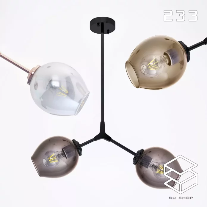 MODERN CEILING LIGHT - SKETCHUP 3D MODEL - VRAY OR ENSCAPE - ID03215