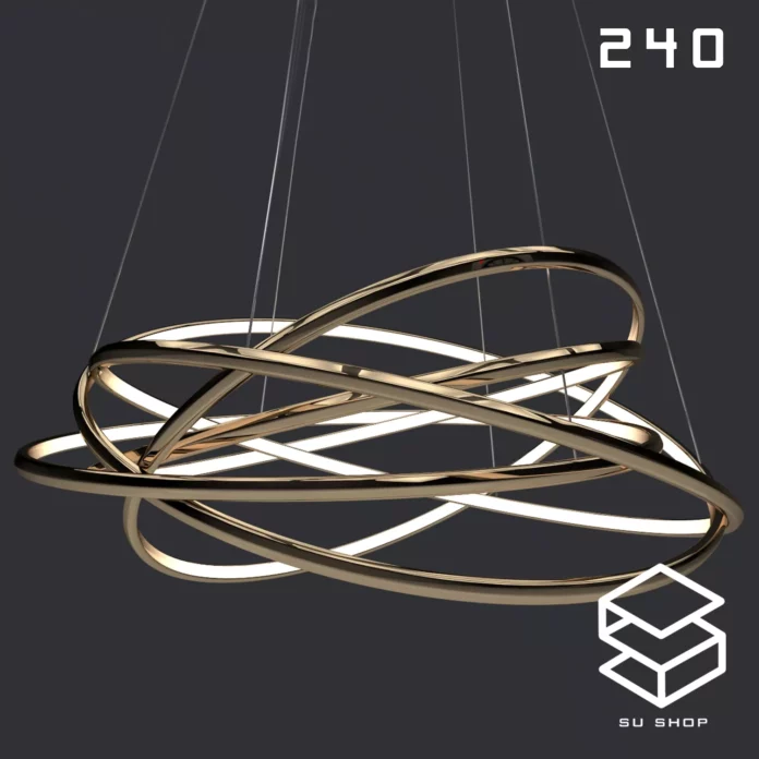 MODERN CEILING LIGHT - SKETCHUP 3D MODEL - VRAY OR ENSCAPE - ID03223