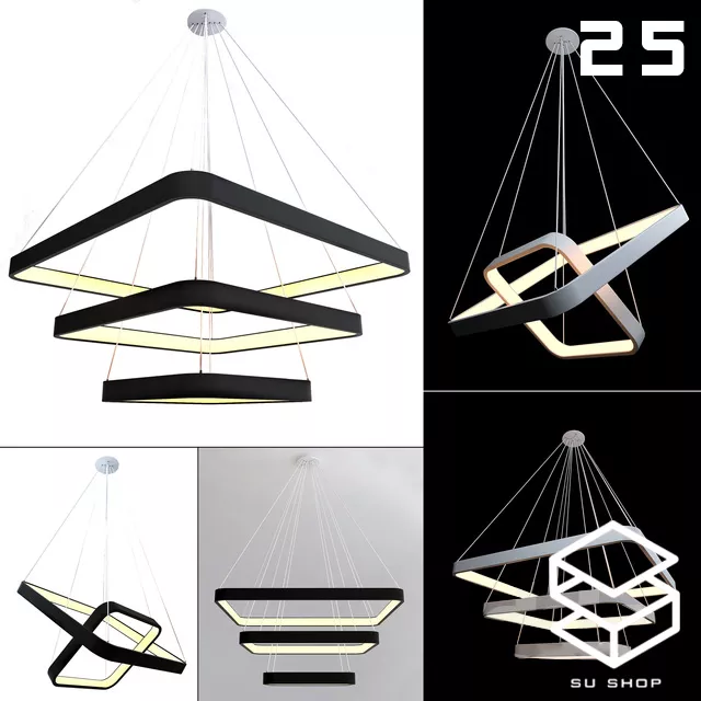 MODERN CEILING LIGHT - SKETCHUP 3D MODEL - VRAY OR ENSCAPE - ID03233