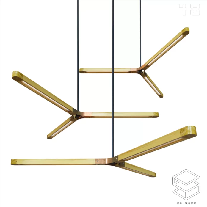 MODERN CEILING LIGHT - SKETCHUP 3D MODEL - VRAY OR ENSCAPE - ID03266