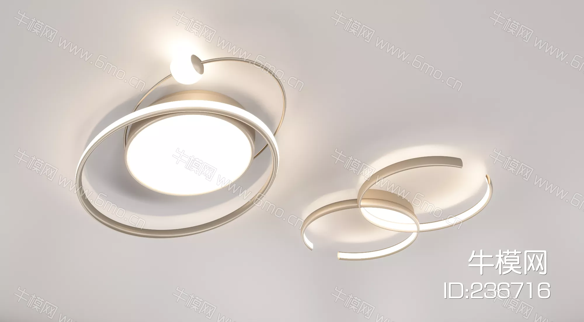 MODERN CELING LIGHT - SKETCHUP 3D MODEL - ENSCAPE - 236716