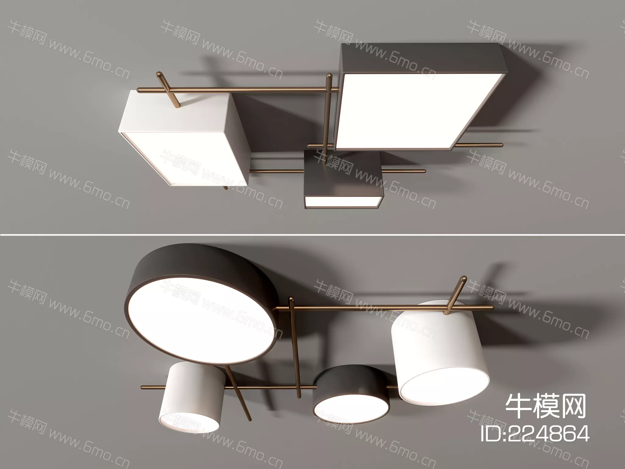 MODERN CELING LIGHT - SKETCHUP 3D MODEL - VRAY - 224864