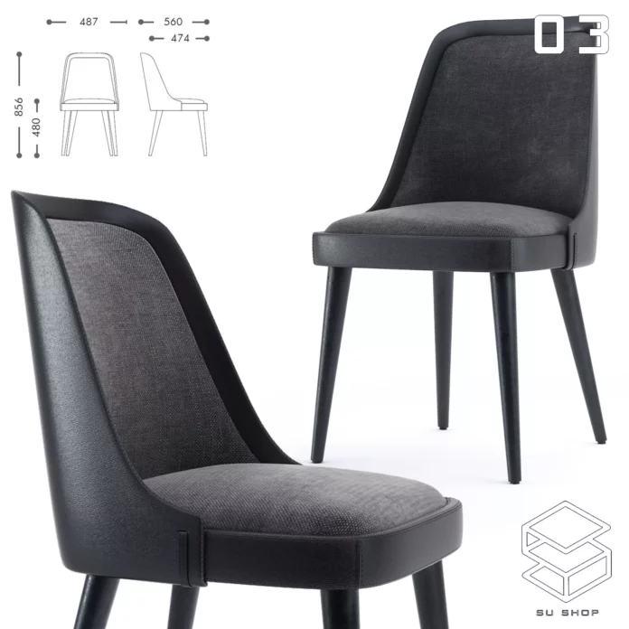 MODERN CHAIR - SKETCHUP 3D MODEL - VRAY OR ENSCAPE - ID03347