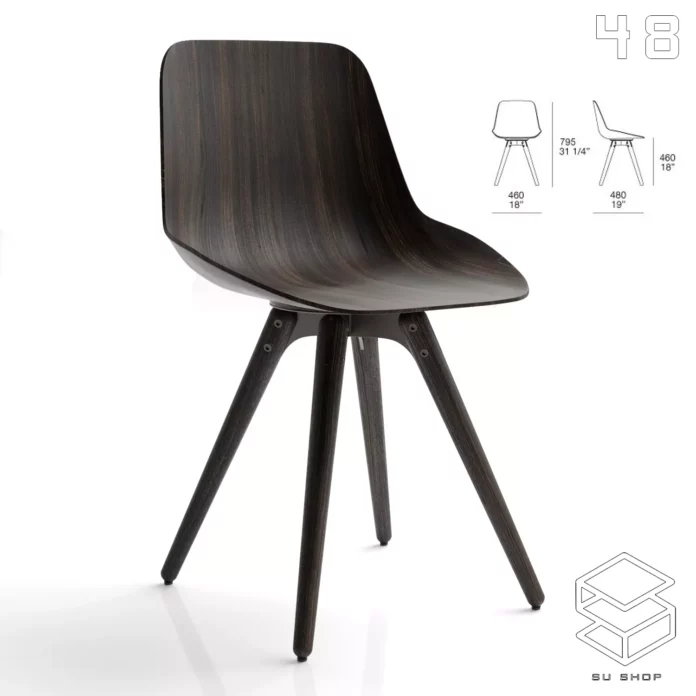 MODERN CHAIR - SKETCHUP 3D MODEL - VRAY OR ENSCAPE - ID03367