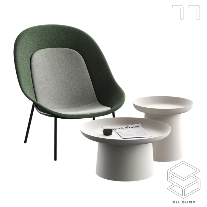 MODERN CHAIR - SKETCHUP 3D MODEL - VRAY OR ENSCAPE - ID03399