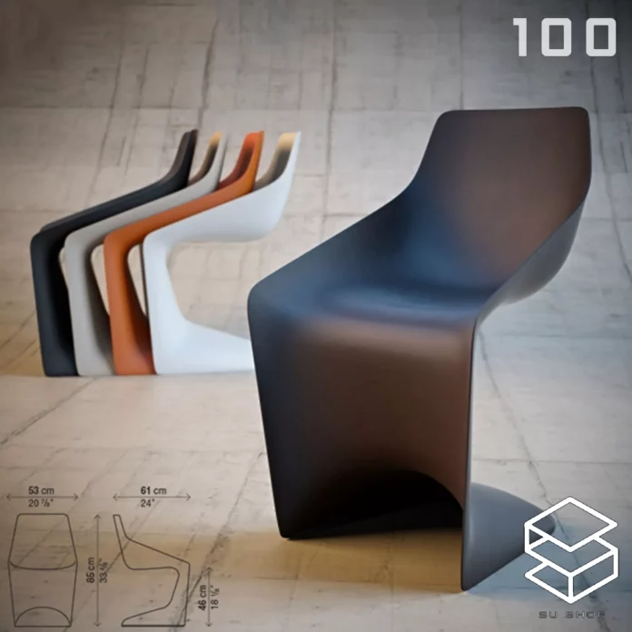 MODERN CHAIR - SKETCHUP 3D MODEL - VRAY OR ENSCAPE - ID03426