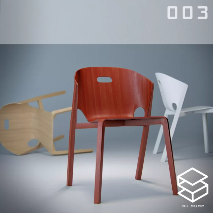 MODERN CHAIR - SKETCHUP 3D MODEL - VRAY OR ENSCAPE - ID03447