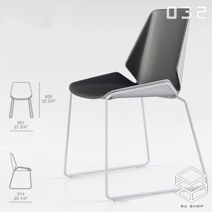 MODERN CHAIR - SKETCHUP 3D MODEL - VRAY OR ENSCAPE - ID03450