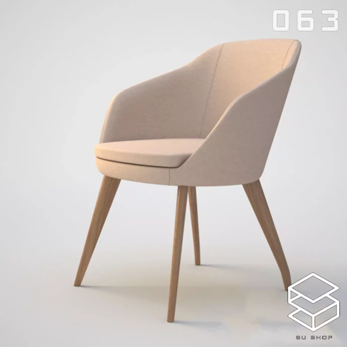 MODERN CHAIR - SKETCHUP 3D MODEL - VRAY OR ENSCAPE - ID03484