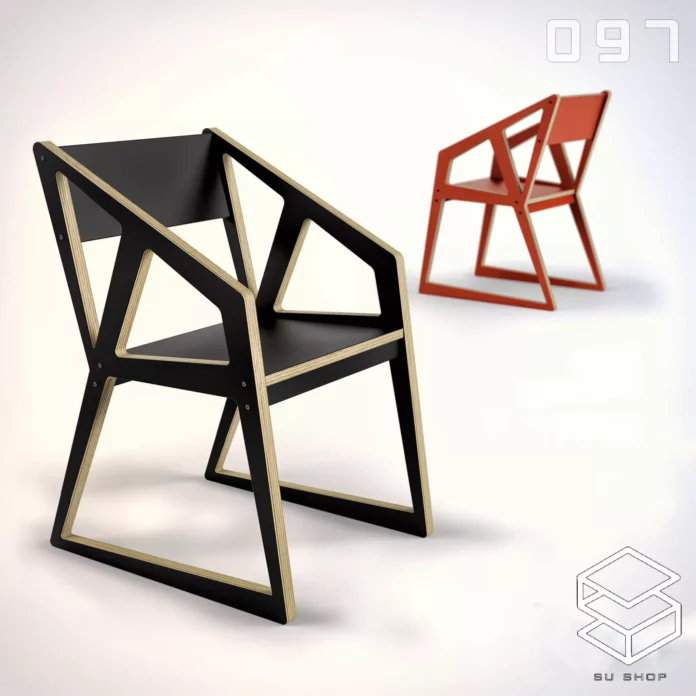 MODERN CHAIR - SKETCHUP 3D MODEL - VRAY OR ENSCAPE - ID03521