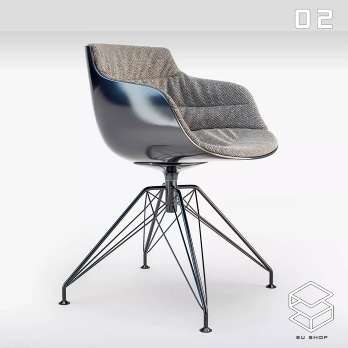 MODERN CHAIR - SKETCHUP 3D MODEL - VRAY OR ENSCAPE - ID03536