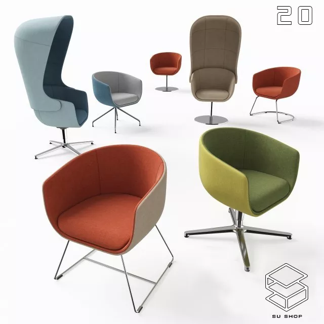 MODERN CHAIR - SKETCHUP 3D MODEL - VRAY OR ENSCAPE - ID03537