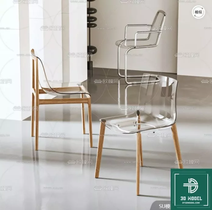 MODERN CHAIR - SKETCHUP 3D MODEL - VRAY OR ENSCAPE - ID03626