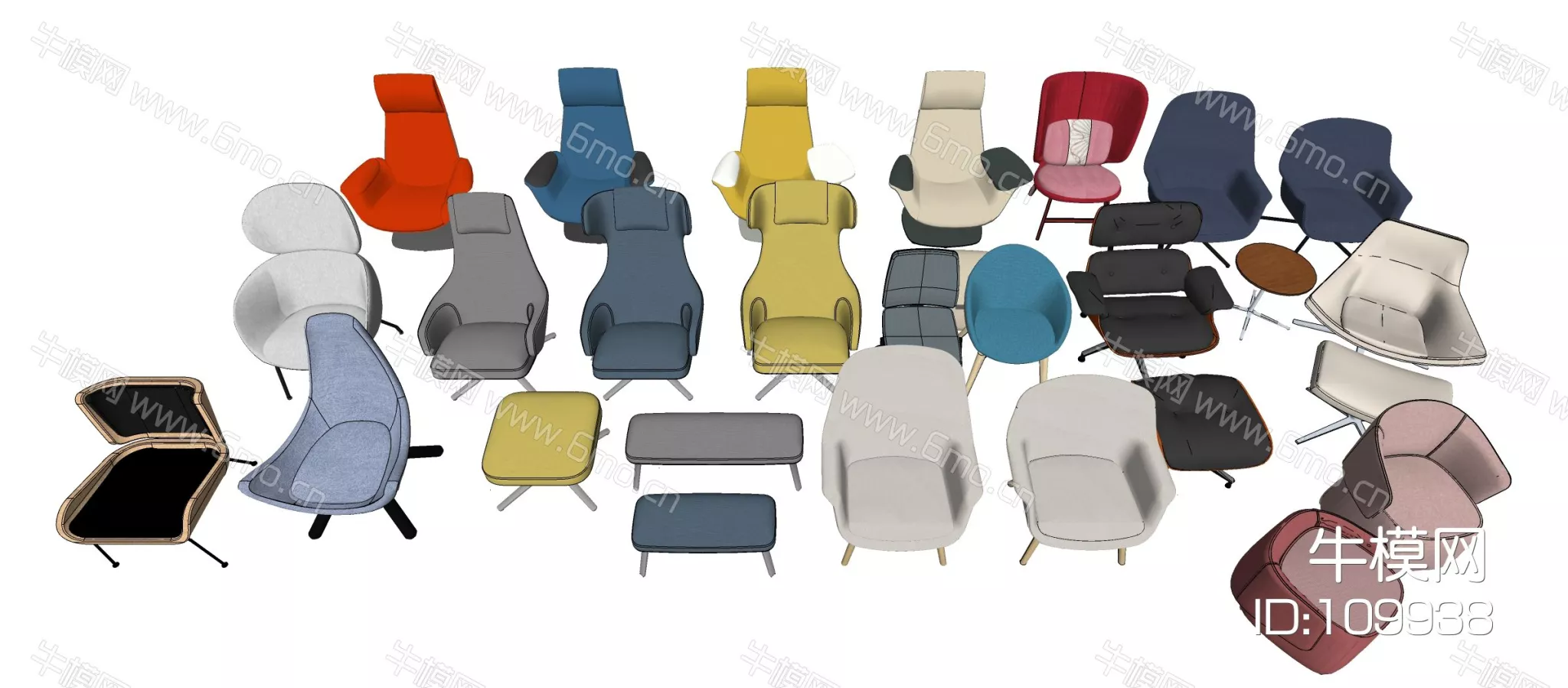 MODERN CHAIRS - SKETCHUP 3D MODEL - ENSCAPE - 109938