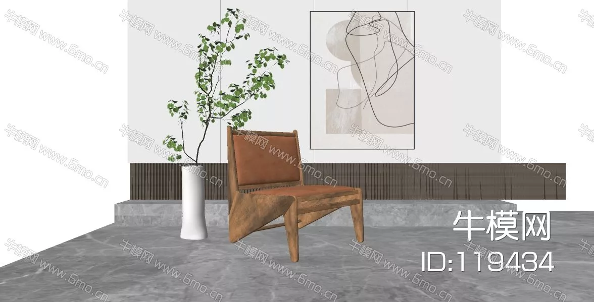 MODERN CHAIRS - SKETCHUP 3D MODEL - ENSCAPE - 119434