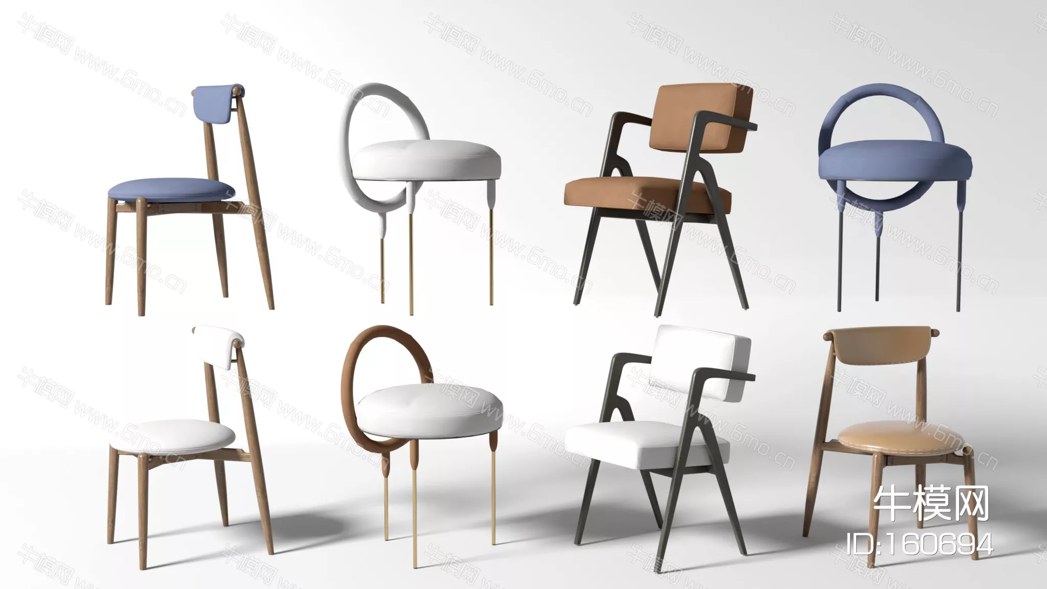 MODERN CHAIRS - SKETCHUP 3D MODEL - VRAY - 160694