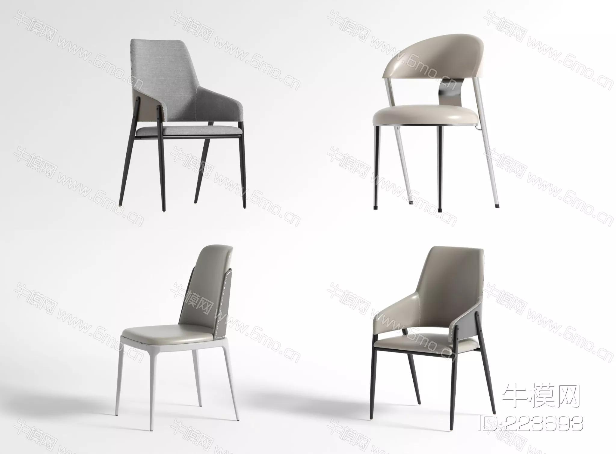 MODERN CHAIRS - SKETCHUP 3D MODEL - VRAY - 223693