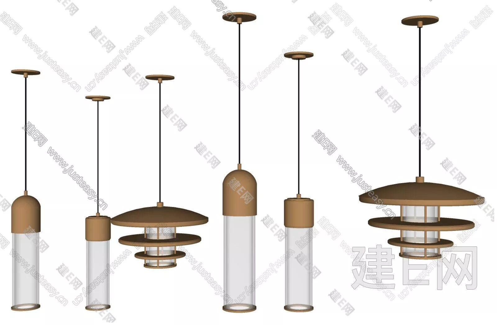 MODERN CHANDELIER - SKETCHUP 3D MODEL - ENSCAPE - 106250388