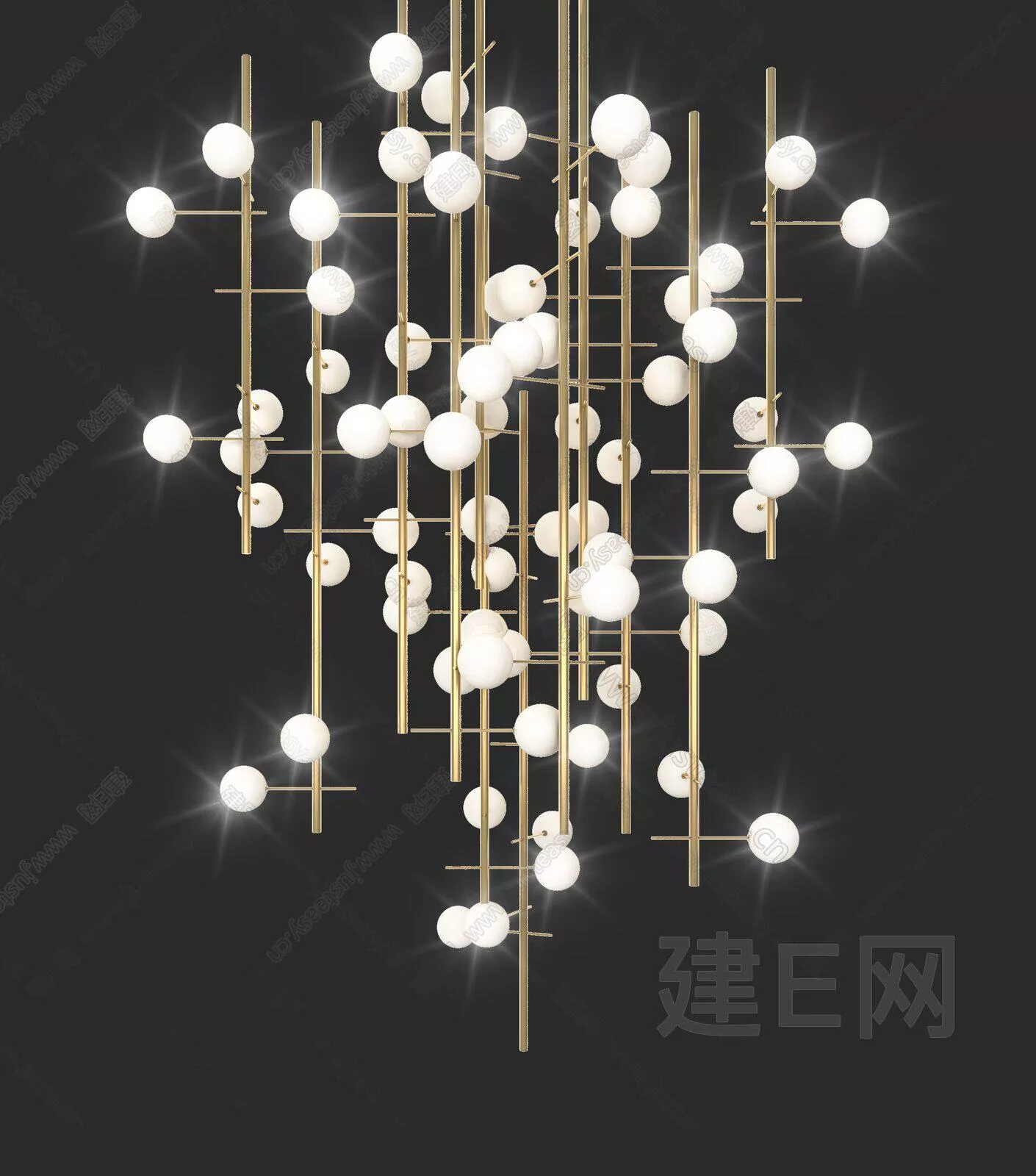 MODERN CHANDELIER - SKETCHUP 3D MODEL - ENSCAPE - 110644549