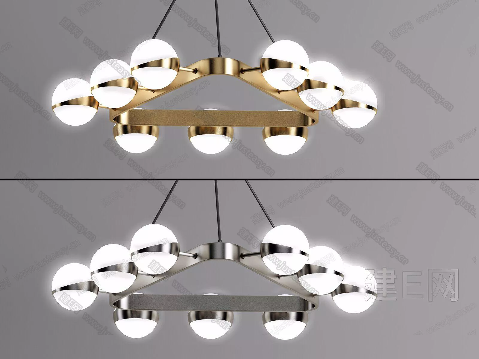 MODERN CHANDELIER - SKETCHUP 3D MODEL - ENSCAPE - 110710221