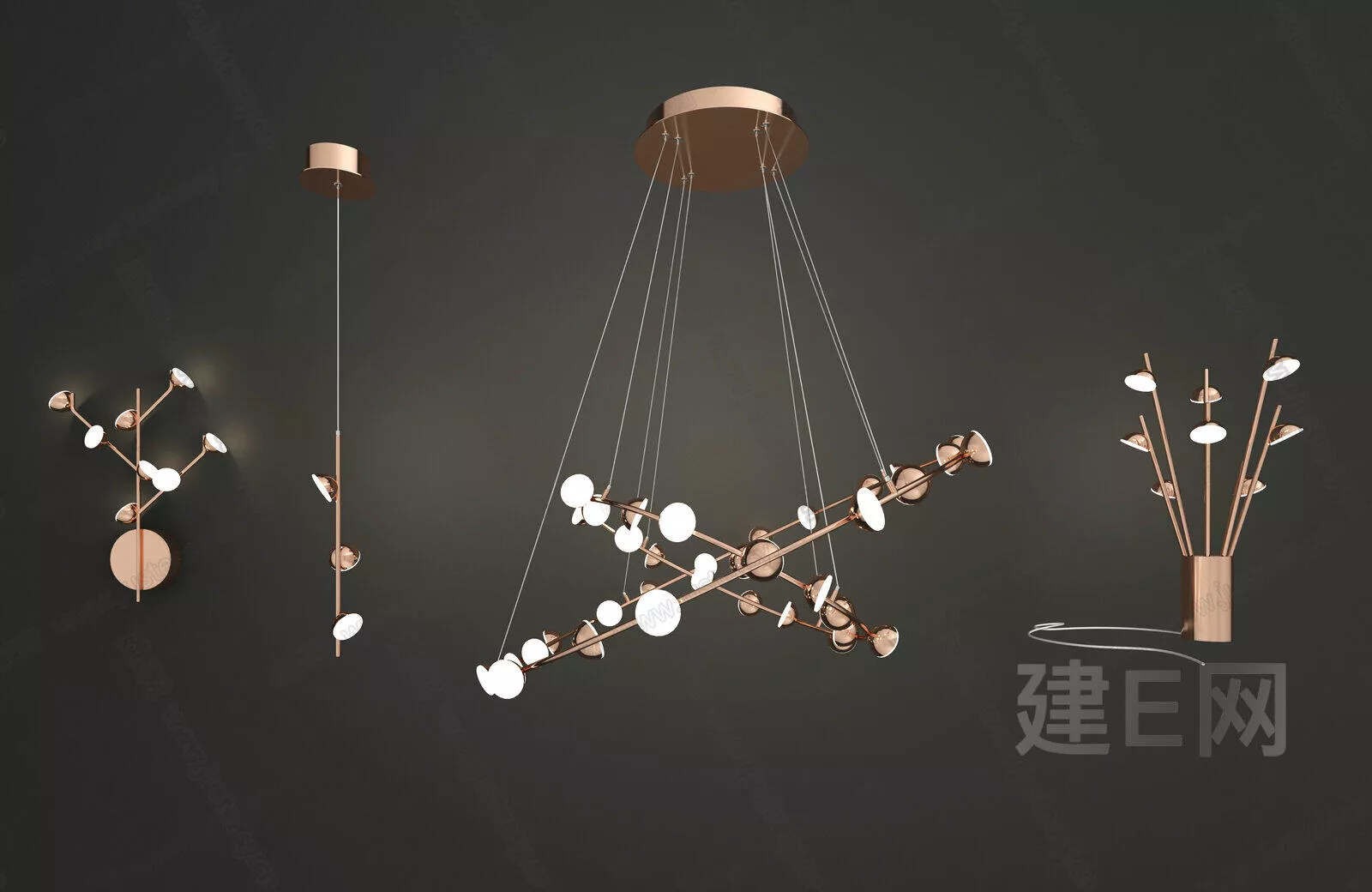 MODERN CHANDELIER - SKETCHUP 3D MODEL - ENSCAPE - 110775750