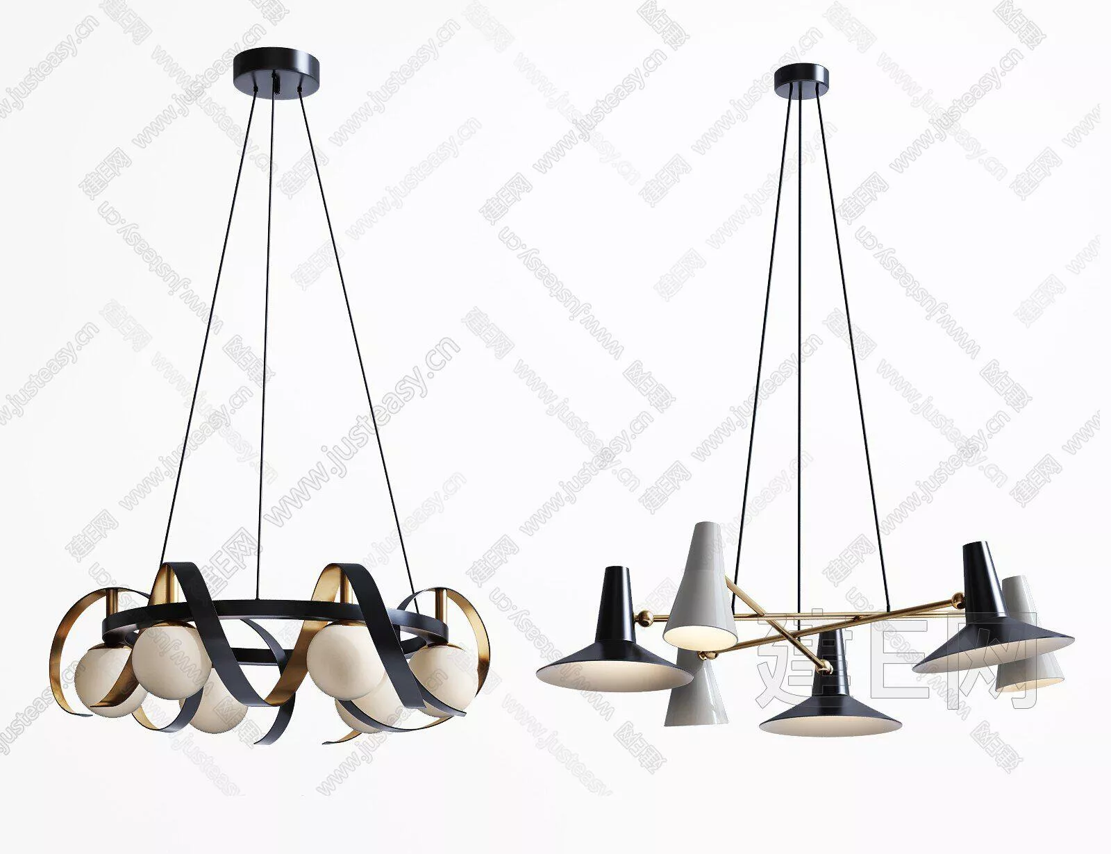 MODERN CHANDELIER - SKETCHUP 3D MODEL - ENSCAPE - 111168944