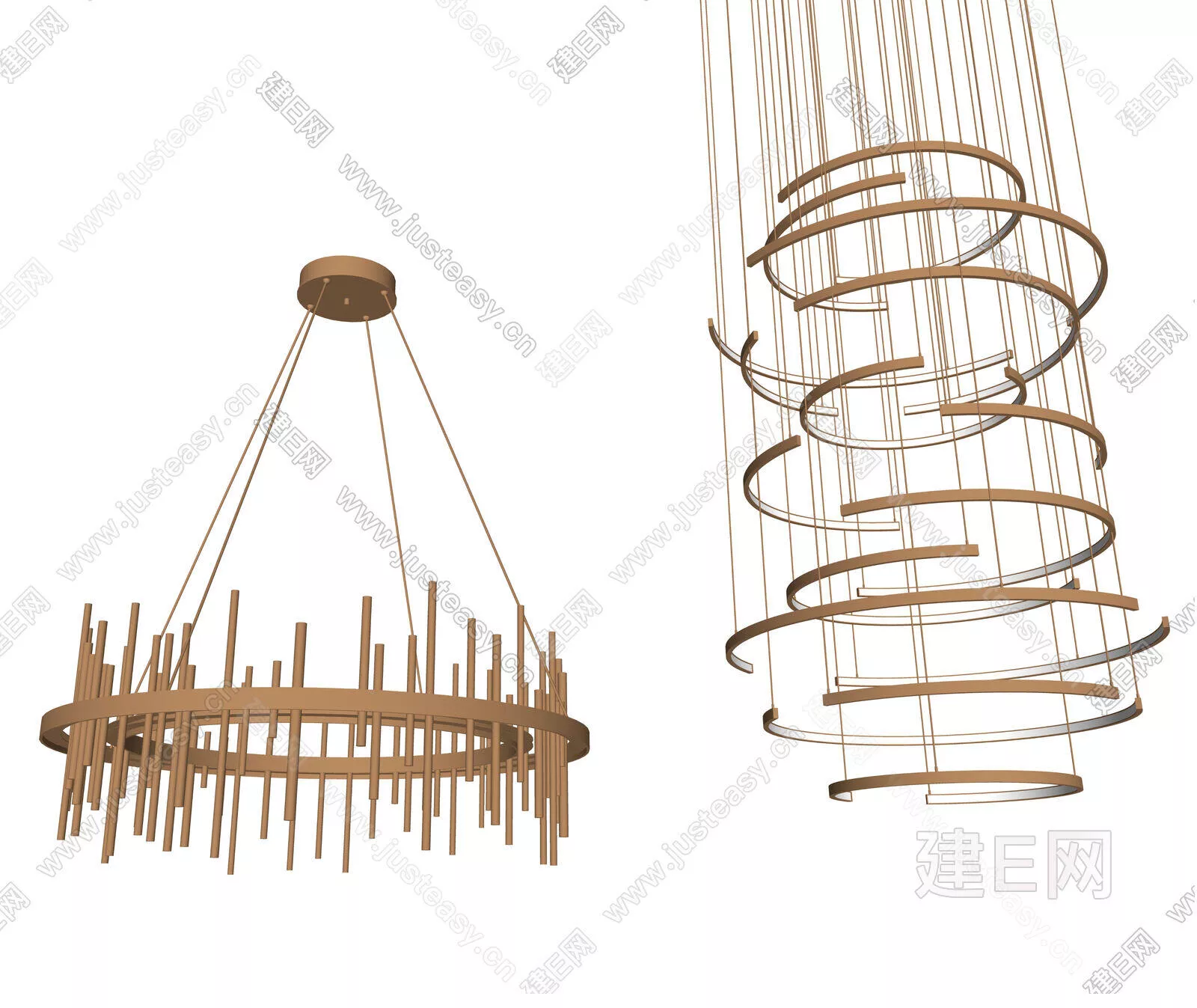 MODERN CHANDELIER - SKETCHUP 3D MODEL - ENSCAPE - 111231289