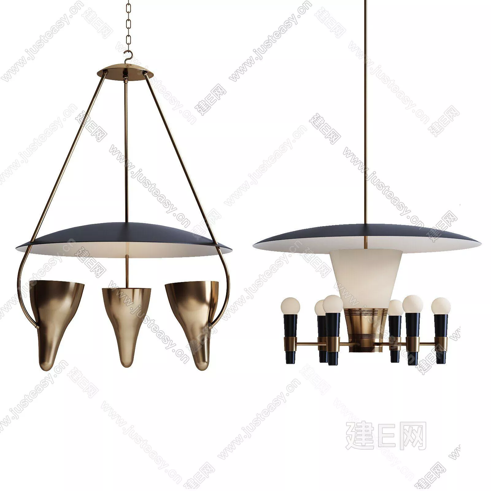 MODERN CHANDELIER - SKETCHUP 3D MODEL - ENSCAPE - 111234544