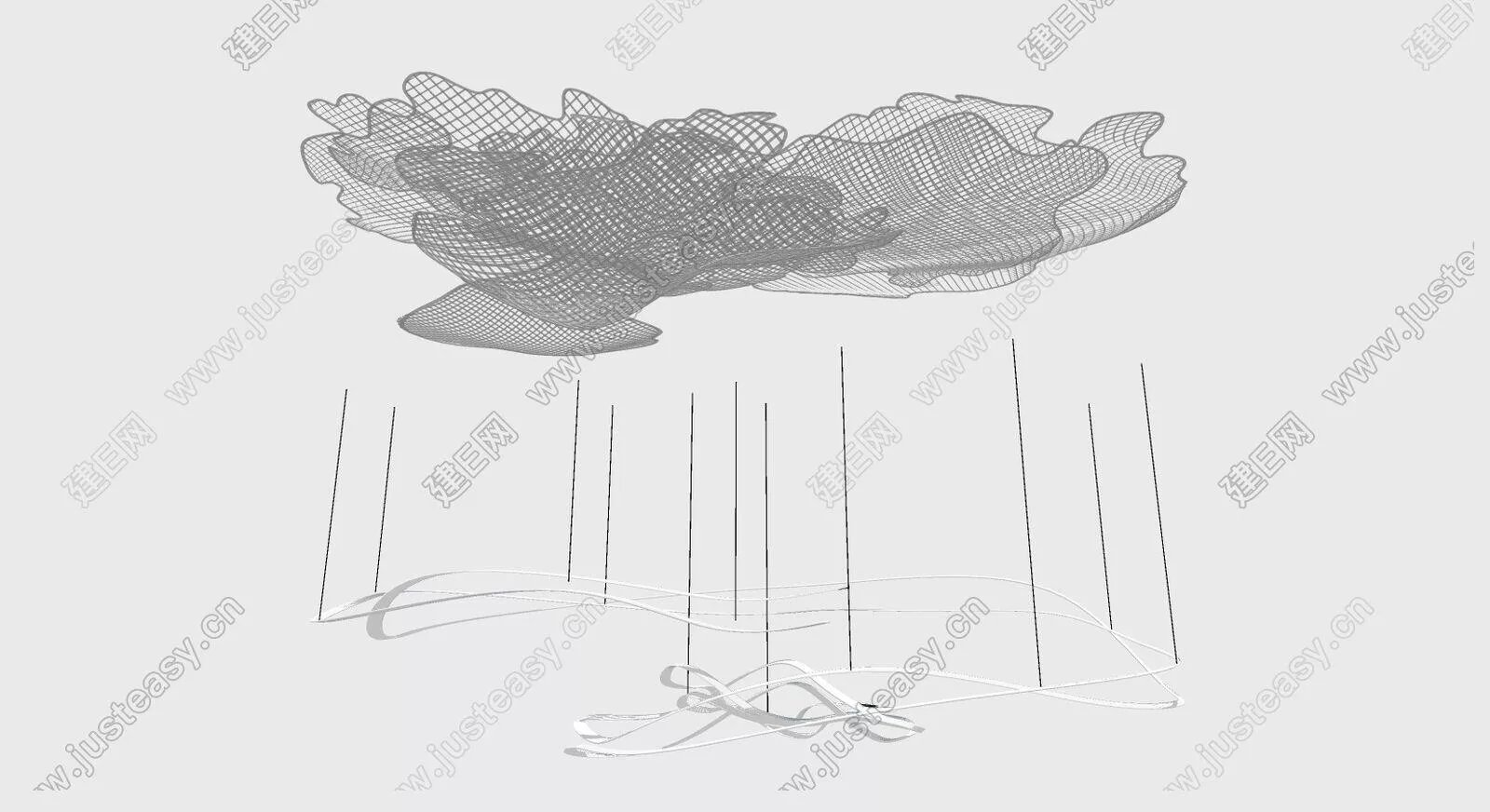 MODERN CHANDELIER - SKETCHUP 3D MODEL - ENSCAPE - 111427904