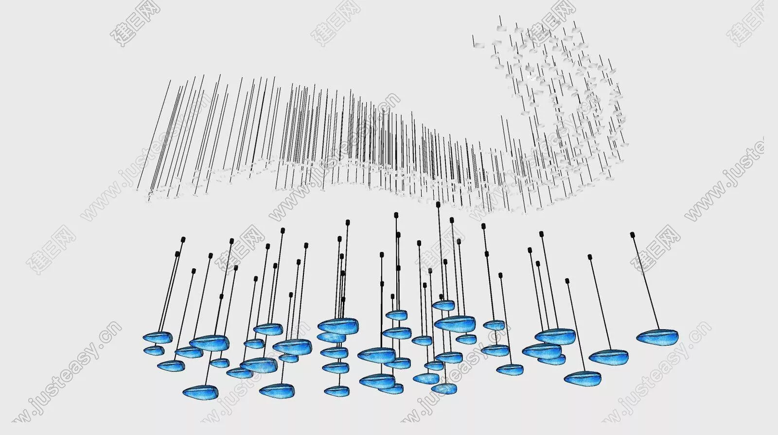 MODERN CHANDELIER - SKETCHUP 3D MODEL - ENSCAPE - 111427936