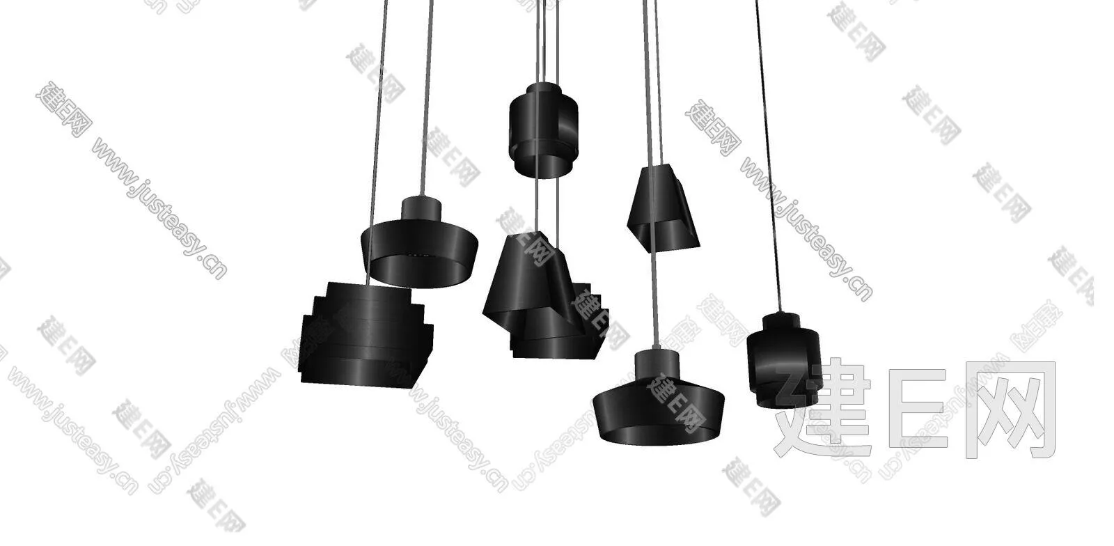 MODERN CHANDELIER - SKETCHUP 3D MODEL - ENSCAPE - 111558973