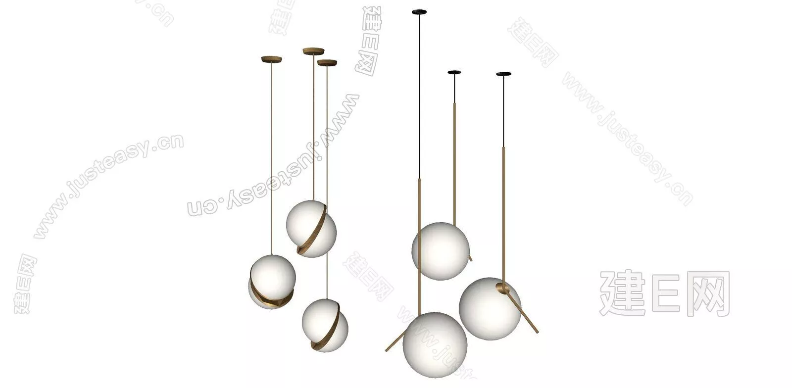 MODERN CHANDELIER - SKETCHUP 3D MODEL - ENSCAPE - 111559037